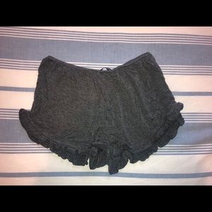 brandy melville slouchy ruffle shorts